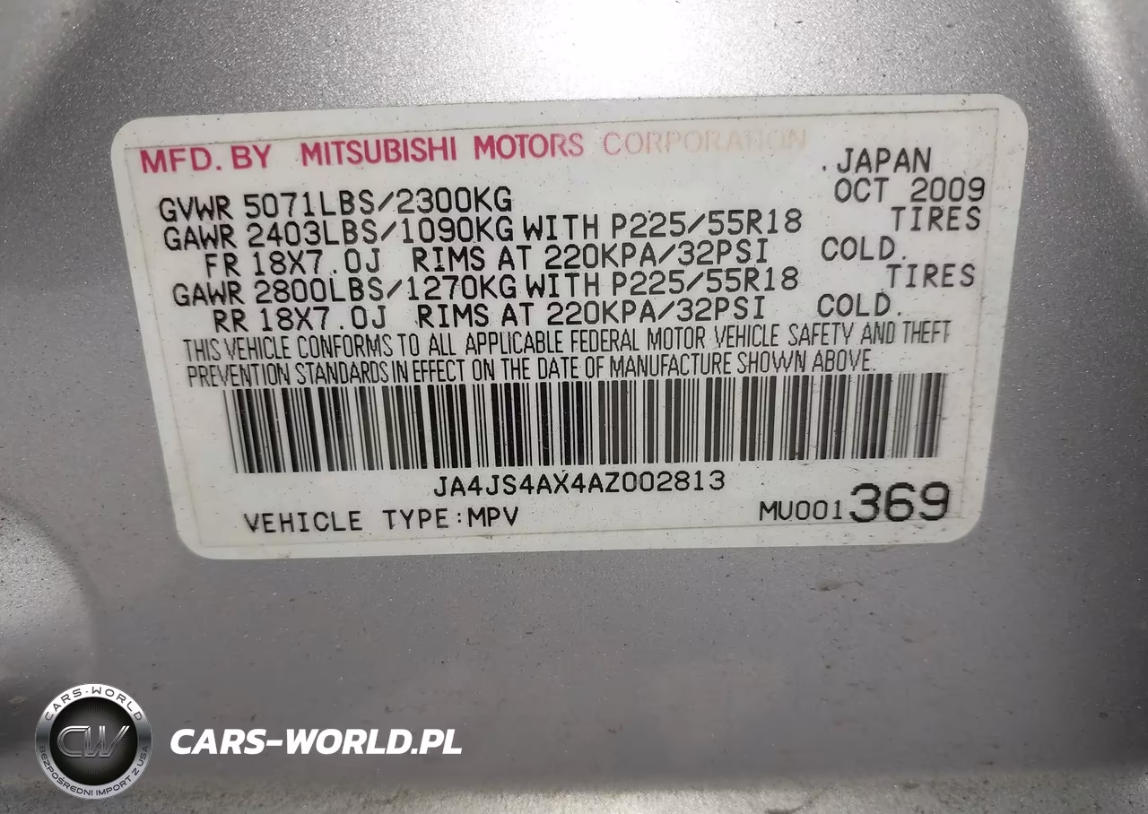 2010 Mitsubishi Outlander Xls VIN:JA4JS4AX4AZ002813 - 9
