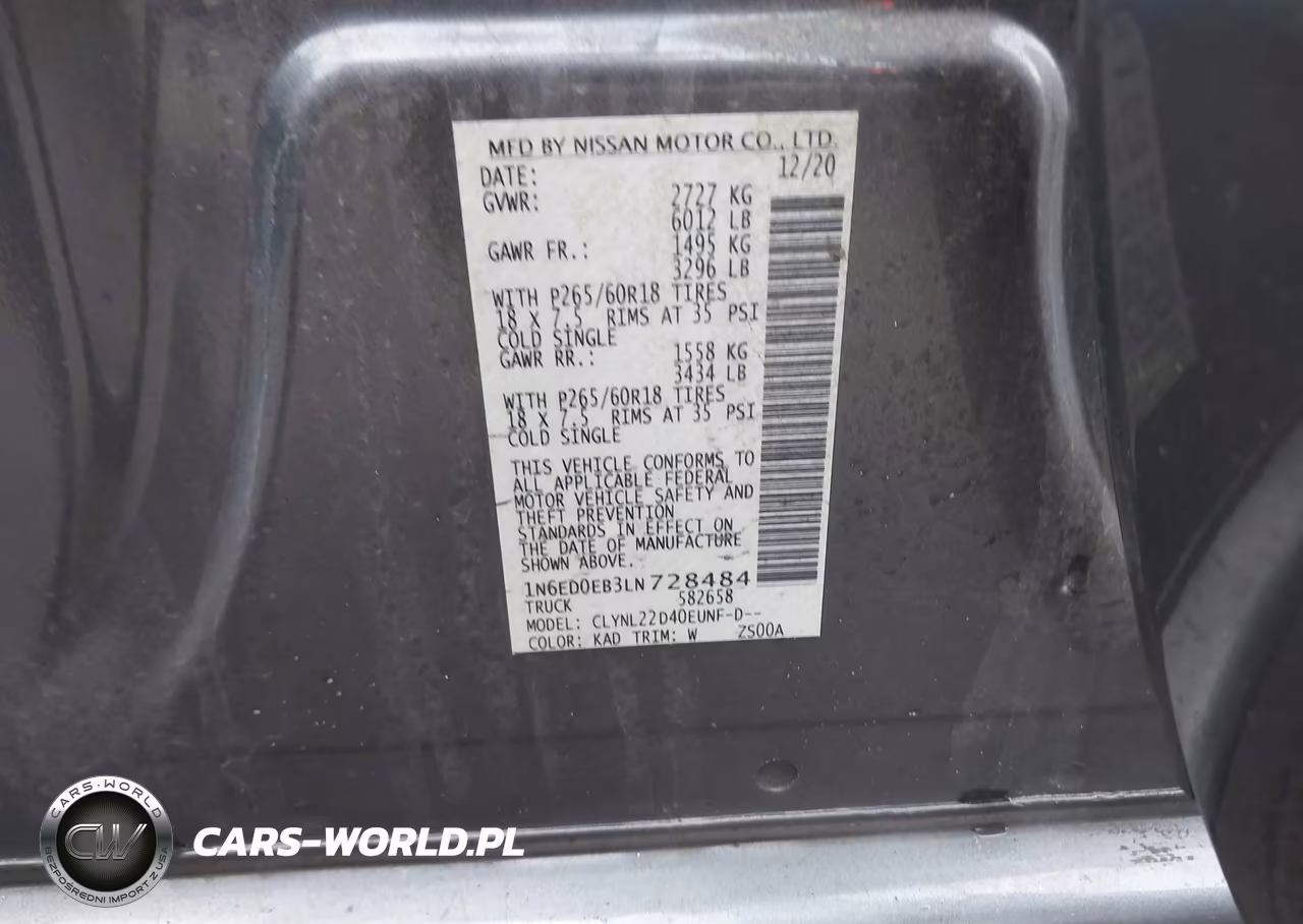 2020 Nissan Frontier Sv 4X4 VIN:1N6ED0EB3LN728484 - 9