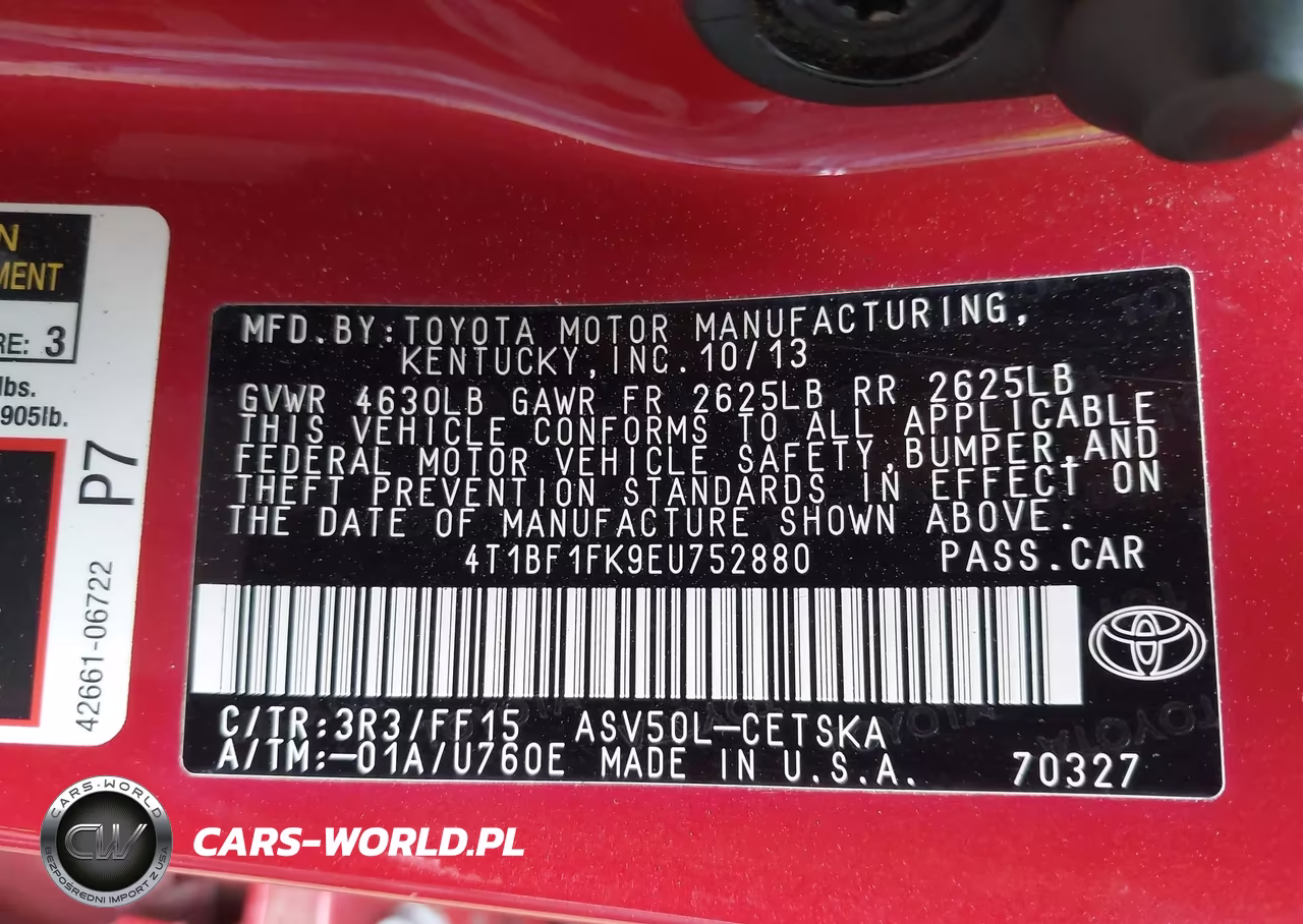 2014 Toyota Camry Se VIN:4T1BF1FK9EU752880 - 9