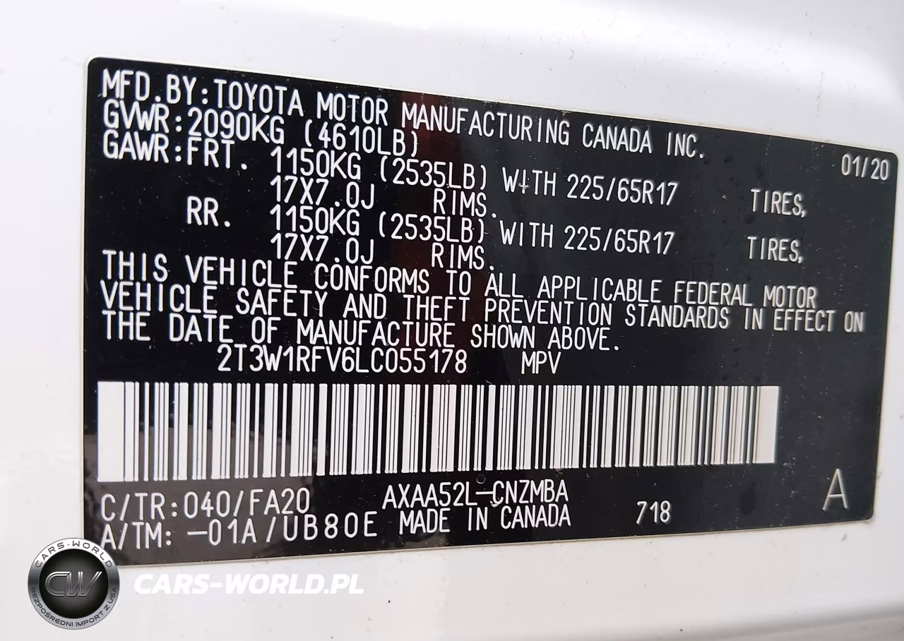 2020 Toyota Rav4 Xle VIN:2T3W1RFV6LC055178 - 9