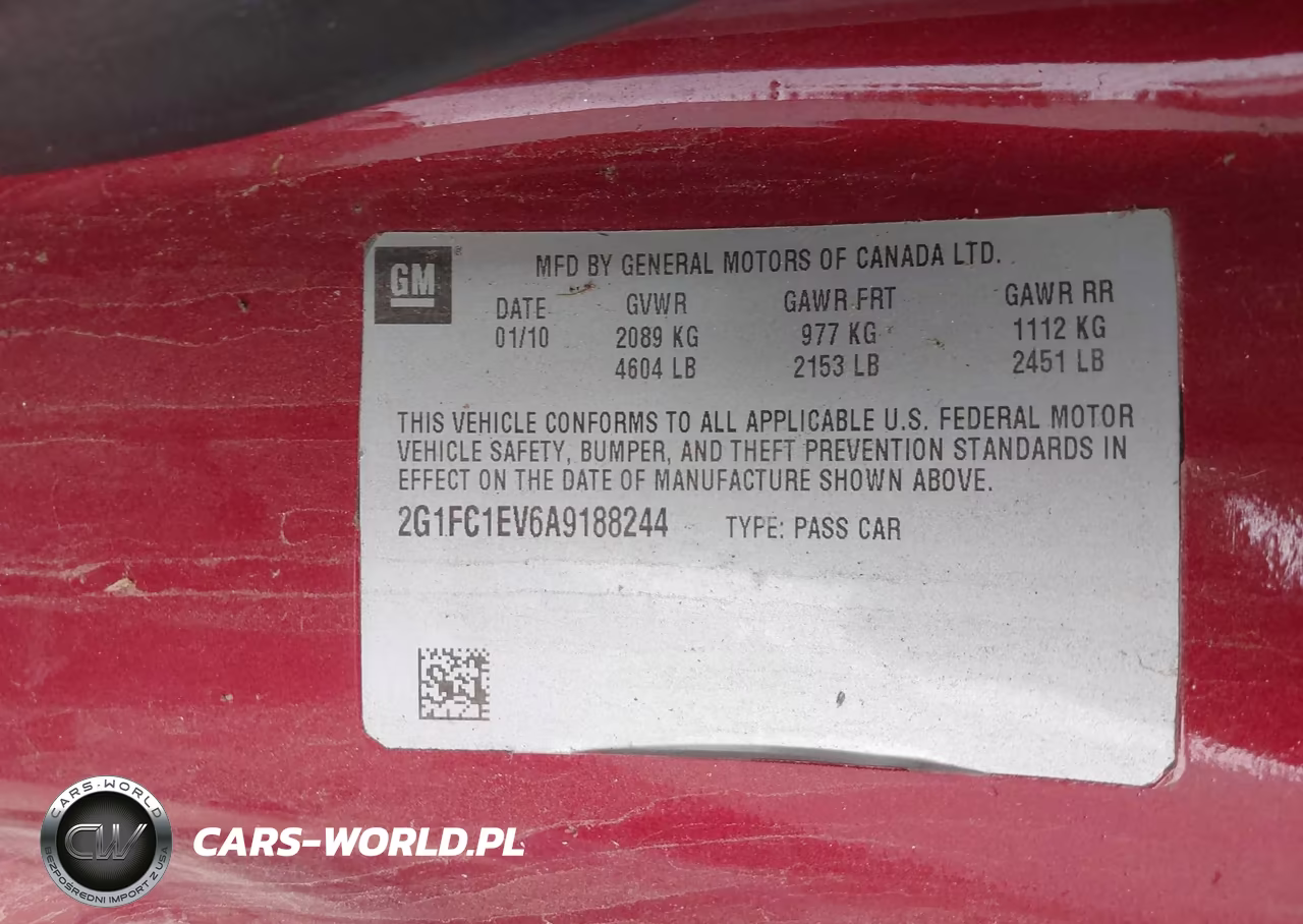 2010 Chevrolet Camaro 2Lt VIN:2G1FC1EV6A9188244 - 9