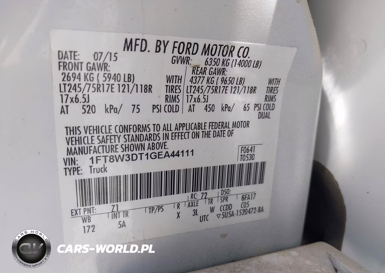 2016 Ford F-350 Lariat VIN:1FT8W3DT1GEA44111 - 8