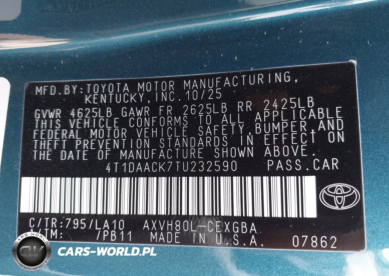 2026 Toyota Camry Xle VIN:4T1DAACK7TU232590 - 9