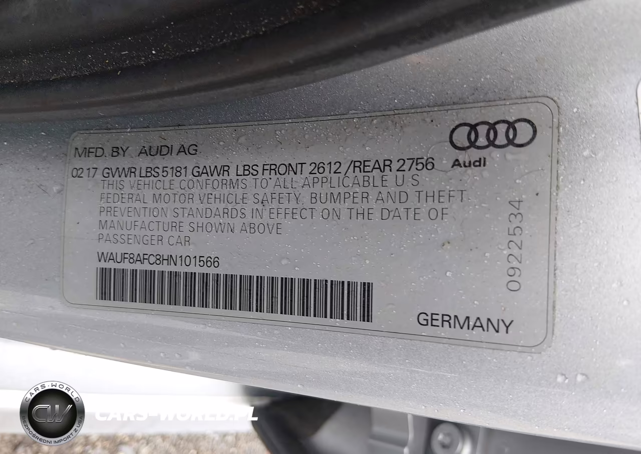 2017 Audi A6 2.0T Premium VIN:WAUF8AFC8HN101566 - 9