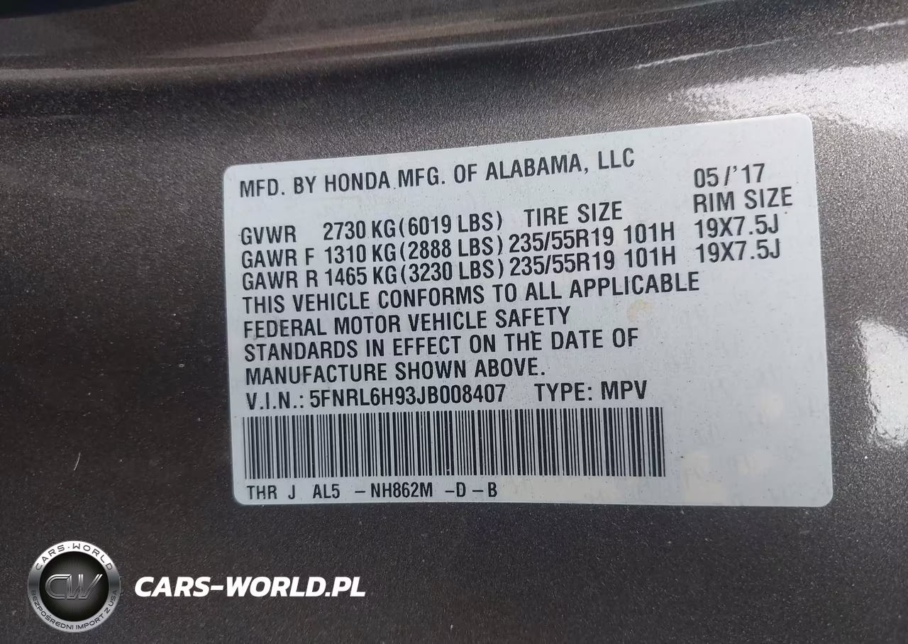 2018 Honda Odyssey Elite VIN:5FNRL6H93JB008407 - 9