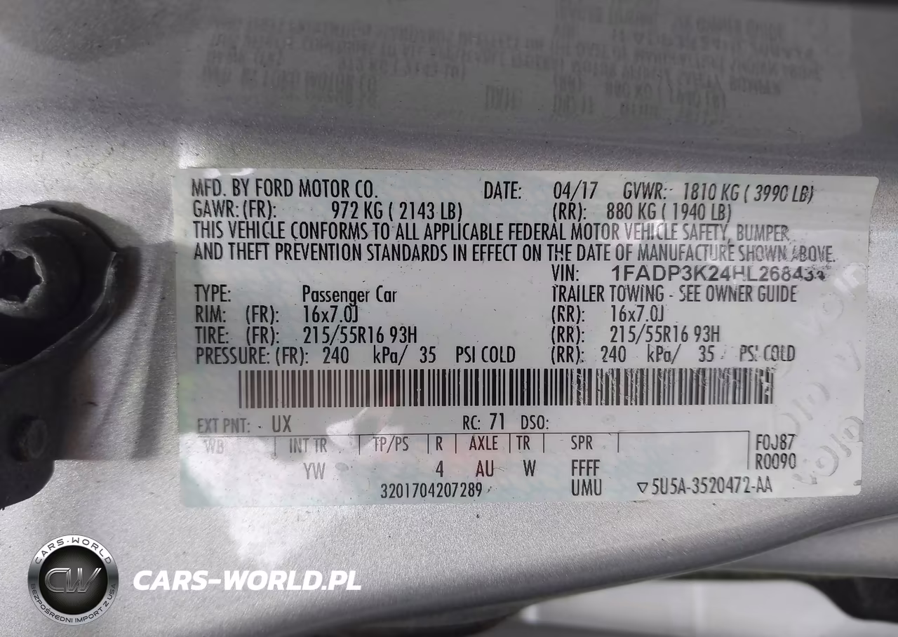 2017 Ford Focus Se VIN:1FADP3K24HL268434 - 9