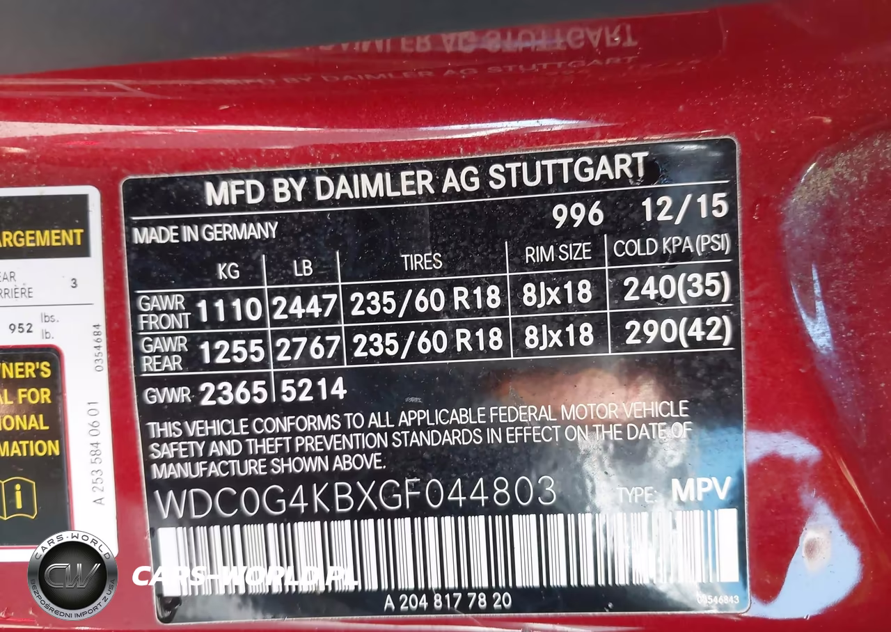 2016 Mercedes-Benz Glc 300 4Matic VIN:WDC0G4KBXGF044803 - 9