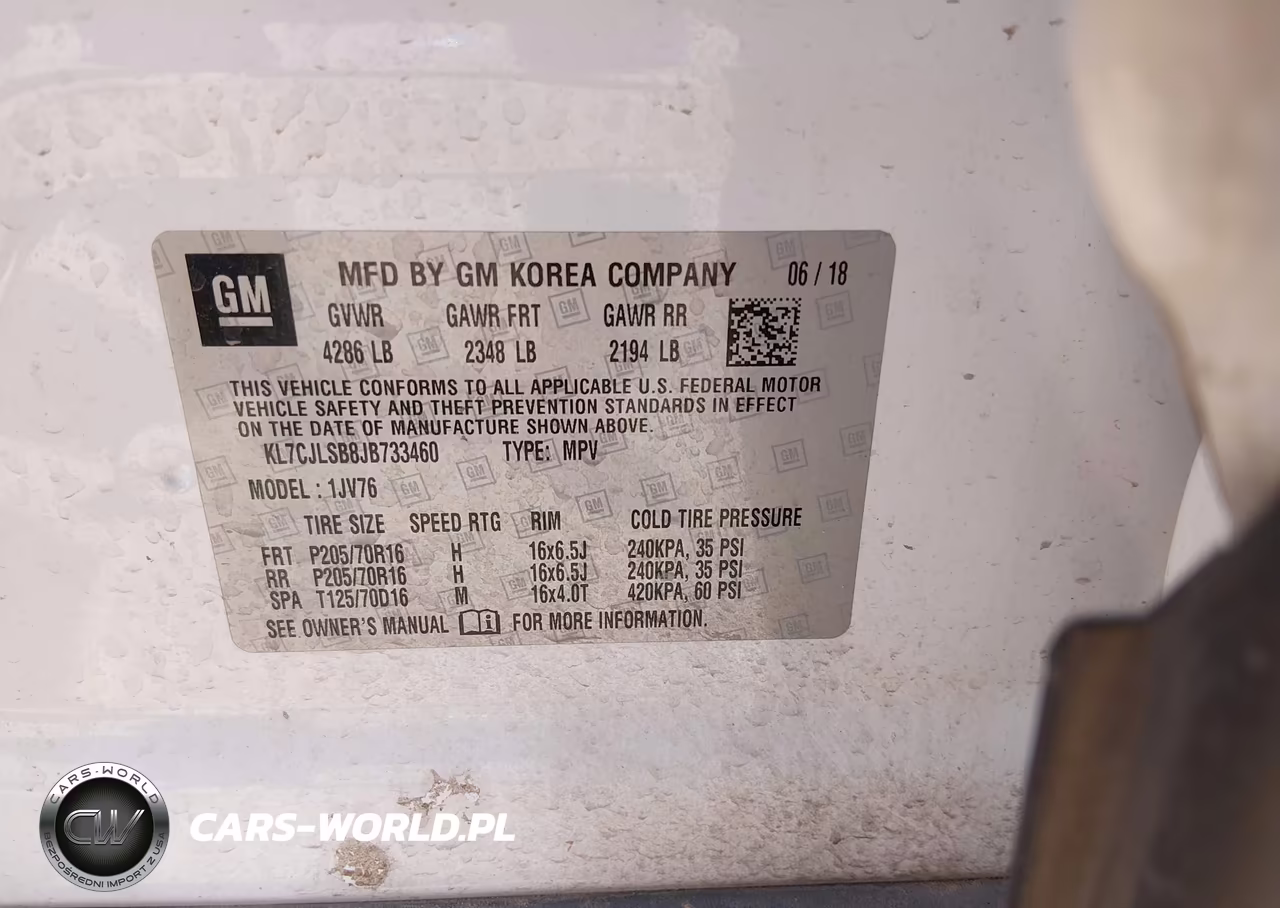 2018 Chevrolet Trax Lt VIN:KL7CJLSB8JB733460 - 9