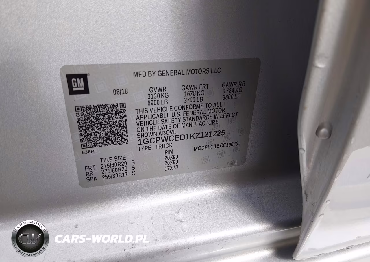 2019 Chevrolet Silverado 1500 Lt VIN:1GCPWCED1KZ121225 - 9