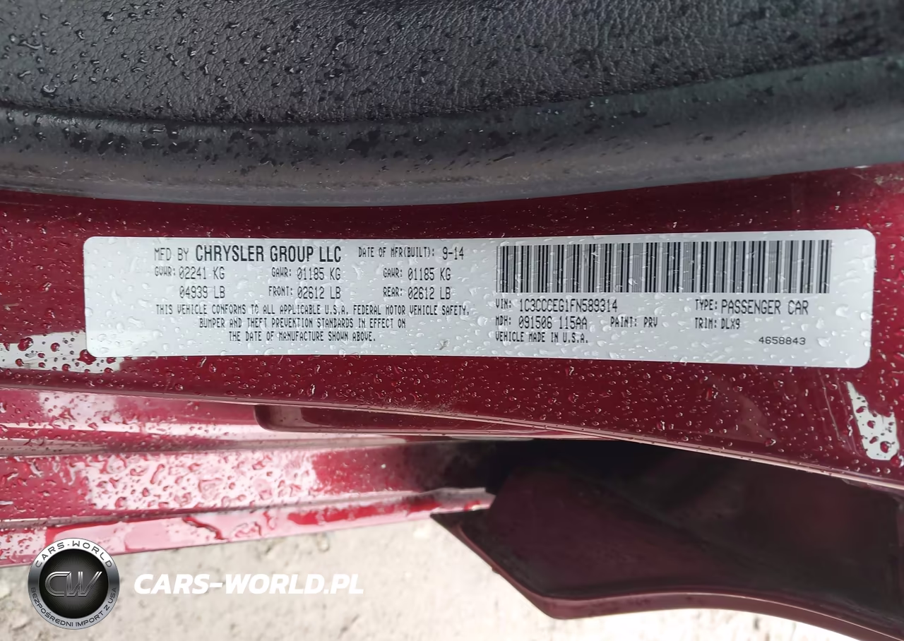 2015 Chrysler 200 C VIN:1C3CCCEG1FN589314 - 9