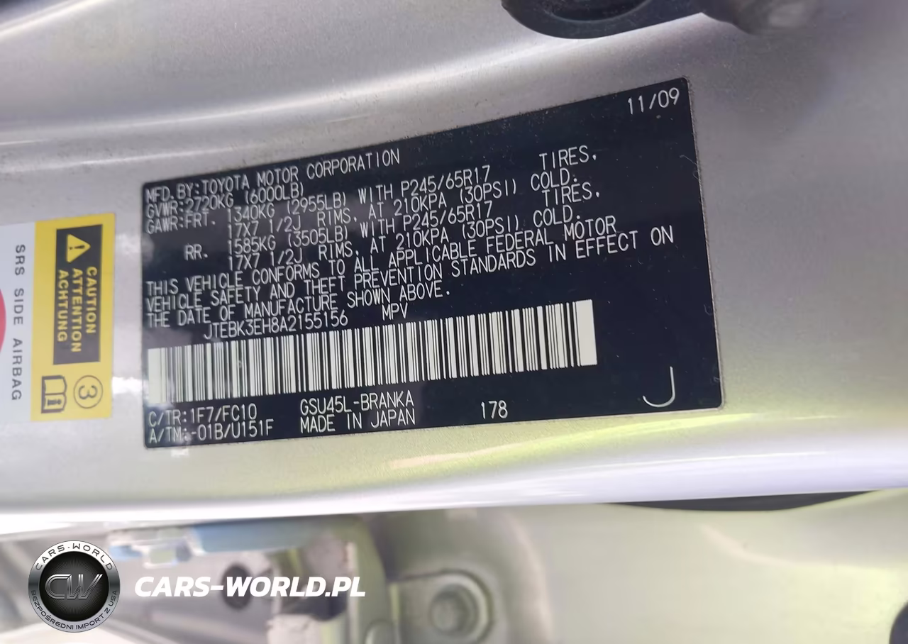 2010 Toyota Highlander Base V6 VIN:JTEBK3EH8A2155156 - 9