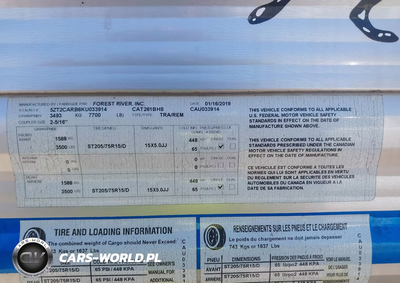 2019 Coachmen By Forest R Catalina Sbx Series VIN:5ZT2CARB6KU033914 - 9