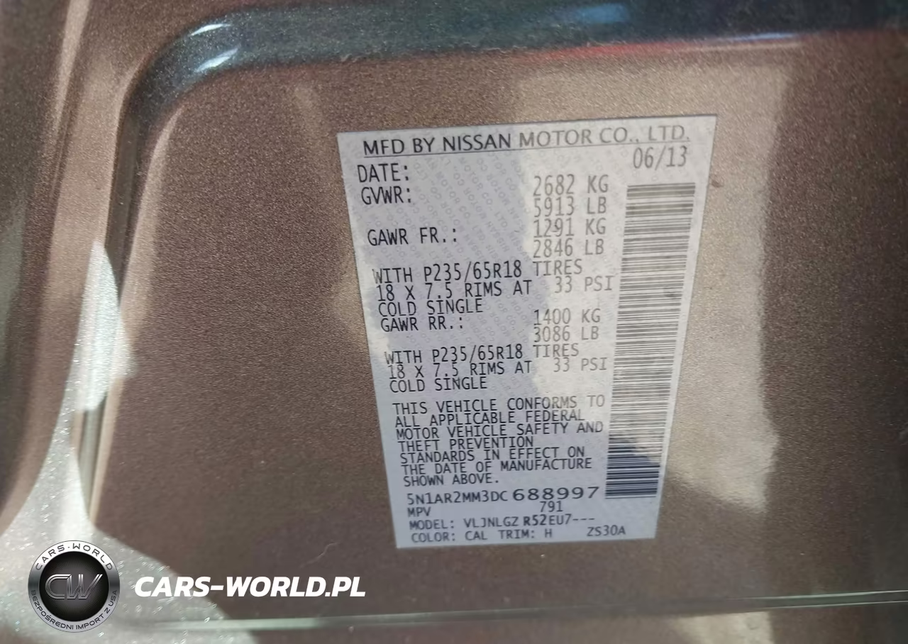 2013 Nissan Pathfinder Sl VIN:5N1AR2MM3DC688997 - 9