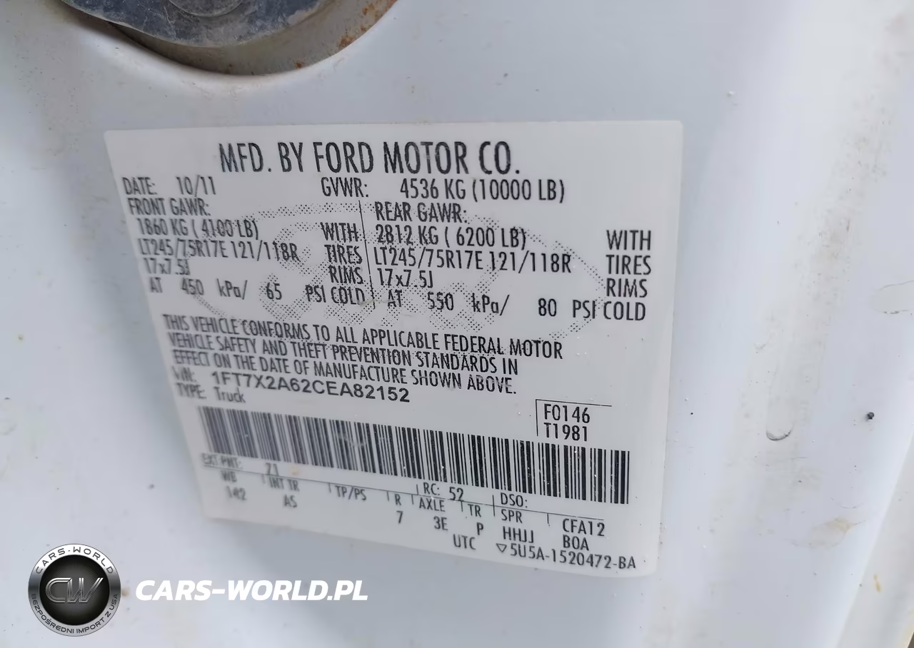 2012 Ford F-250 Xl VIN:1FT7X2A62CEA82152 - 9