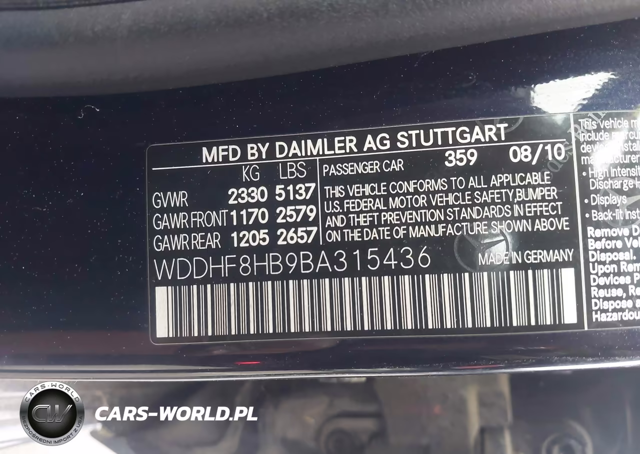 2011 Mercedes-Benz E 350 4Matic VIN:WDDHF8HB9BA315436 - 9