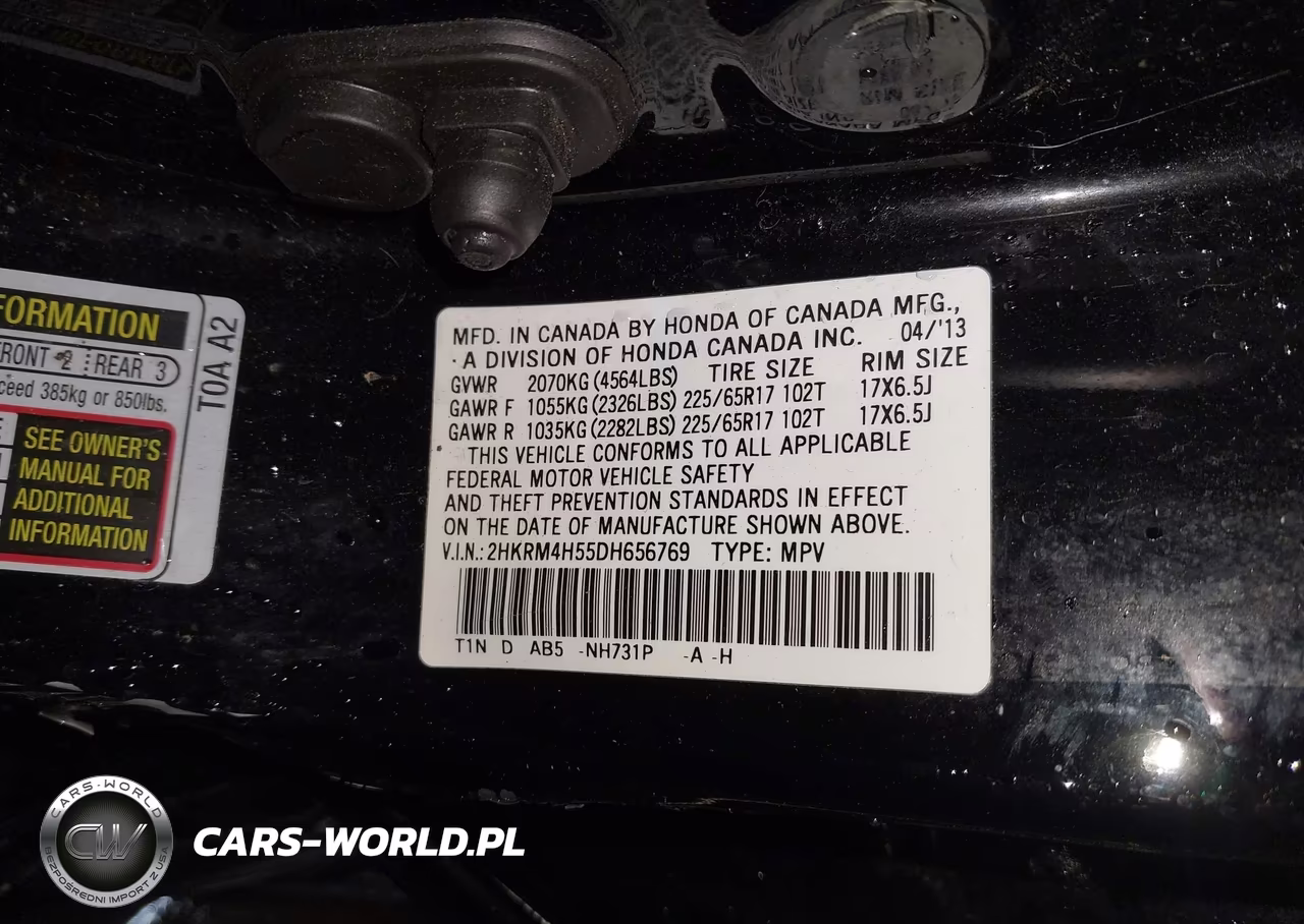 2013 Honda Cr-V Ex VIN:2HKRM4H55DH656769 - 9