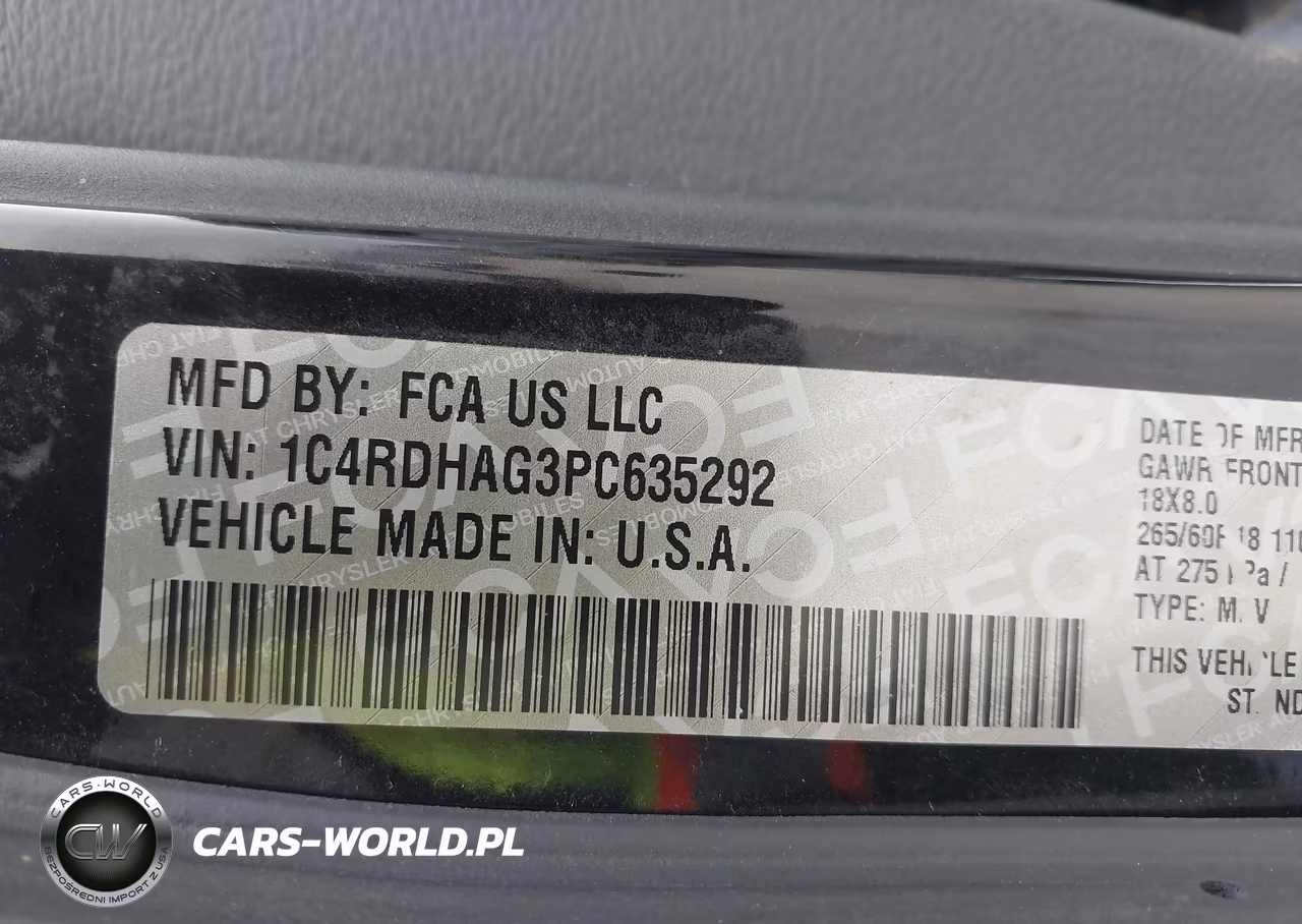 2023 Dodge Durango Sxt Rwd VIN:1C4RDHAG3PC635292 - 9