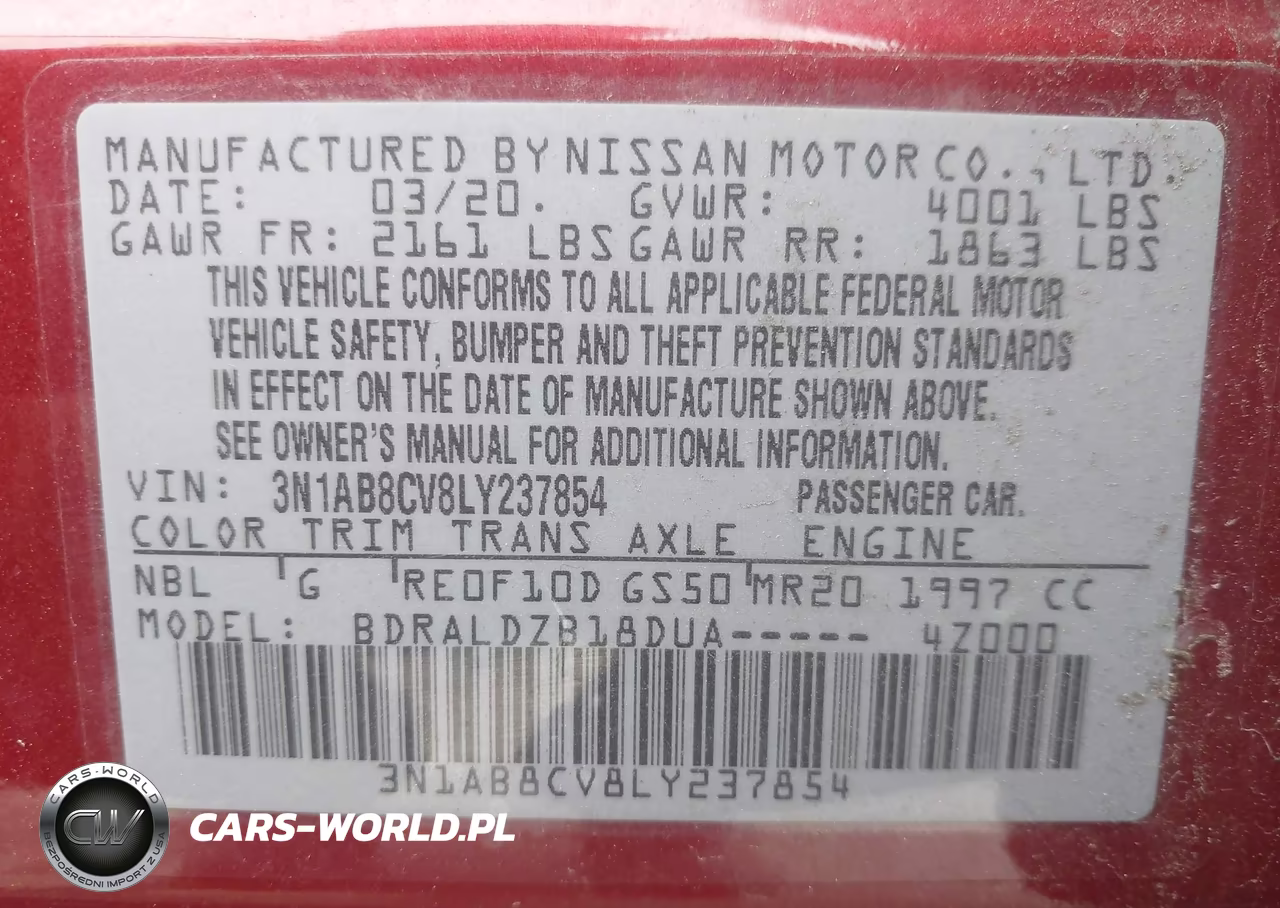 2020 Nissan Sentra Sv Xtronic Cvt VIN:3N1AB8CV8LY237854 - 9