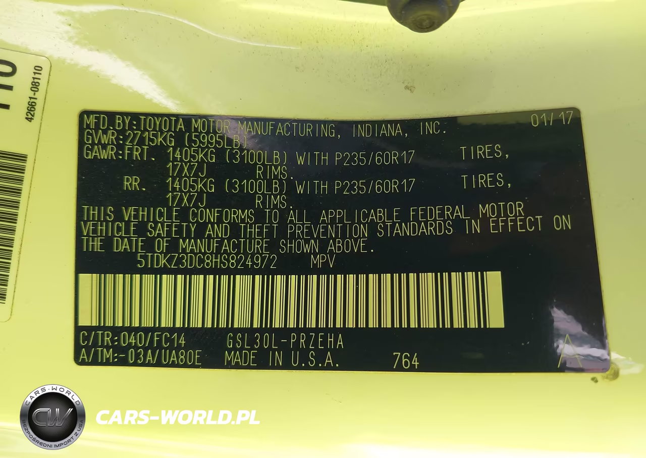 2017 Toyota Sienna Le 8 Passenger VIN:5TDKZ3DC8HS824972 - 9
