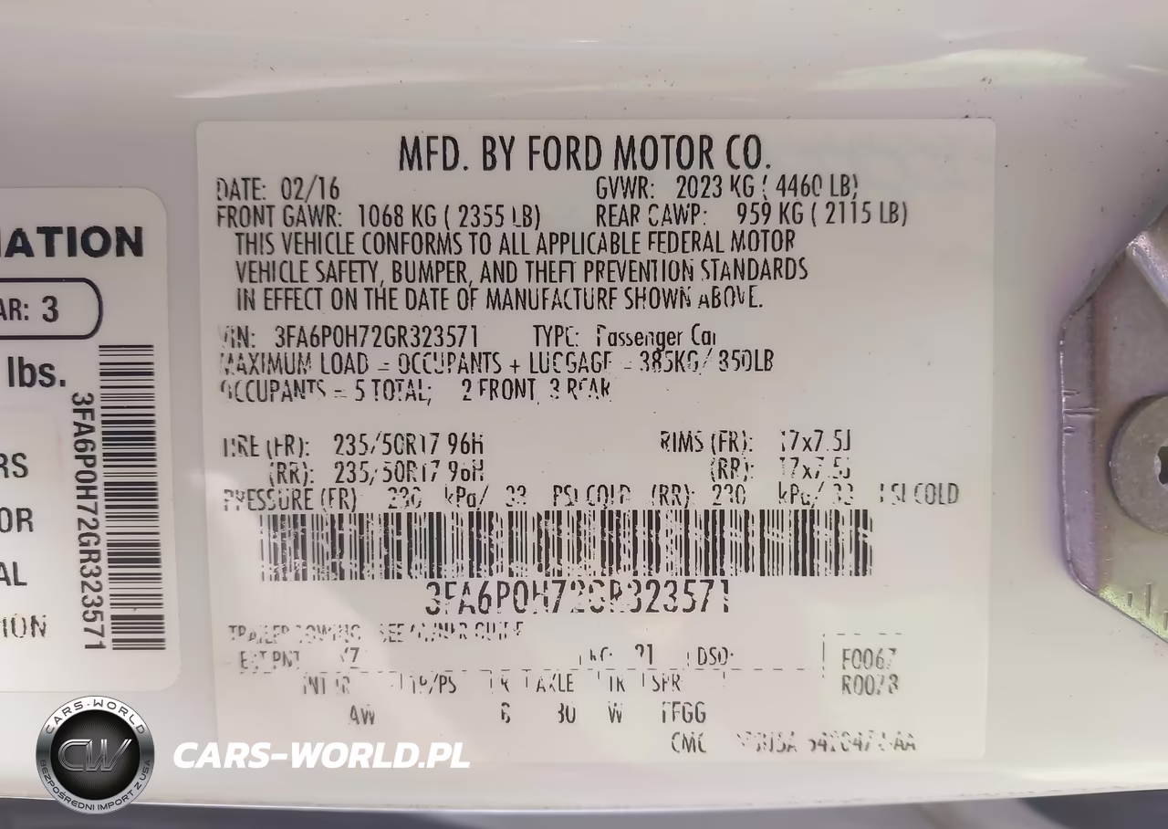 2016 Ford Fusion Se VIN:3FA6P0H72GR323571 - 9