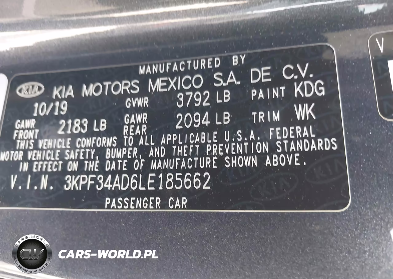 2020 Kia Forte Gt-Line VIN:3KPF34AD6LE185662 - 9