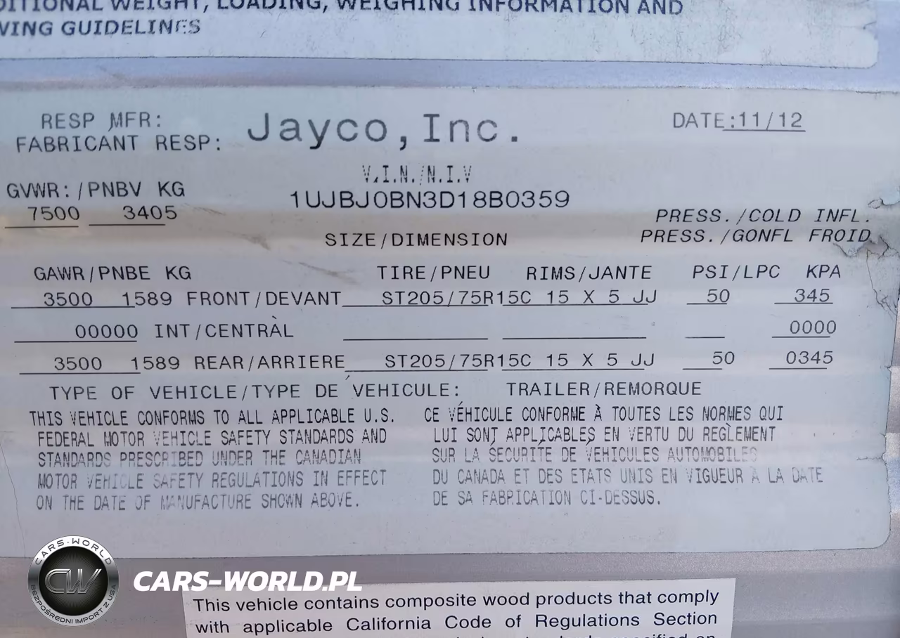 2013 Jayco Other VIN:1UJBJ0BN3D18B0359 - 9