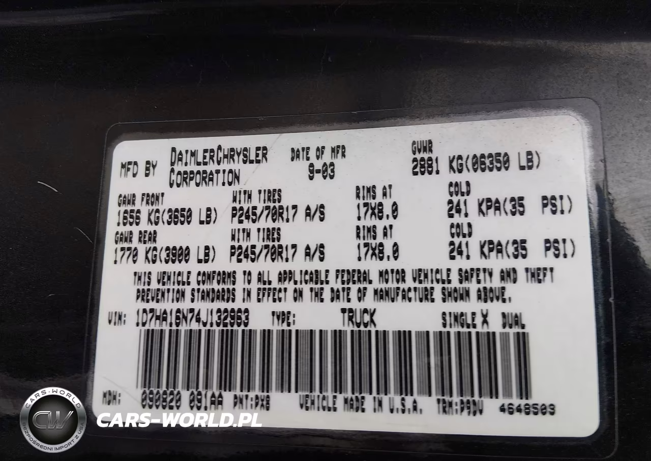 2004 Dodge Ram 1500 St VIN:1D7HA16N74J132963 - 9