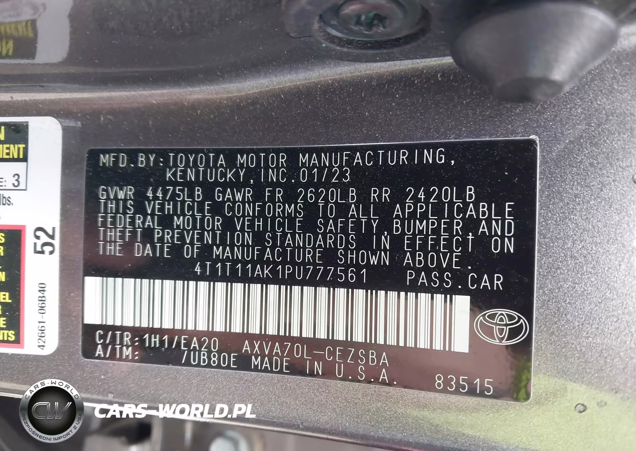 2023 Toyota Camry Se VIN:4T1T11AK1PU777561 - 9