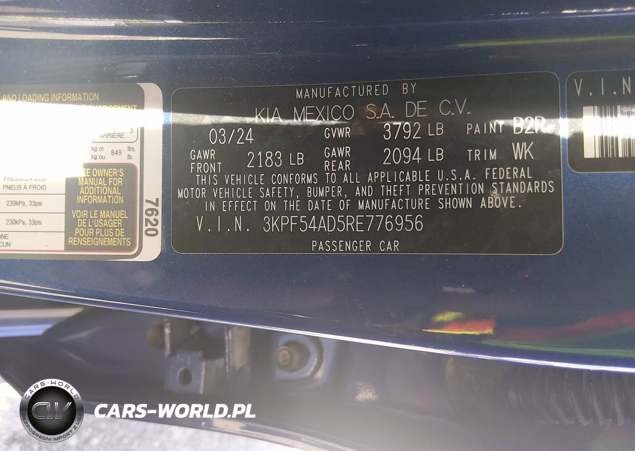 2024 Kia Forte Gt-Line VIN:3KPF54AD5RE776956 - 9