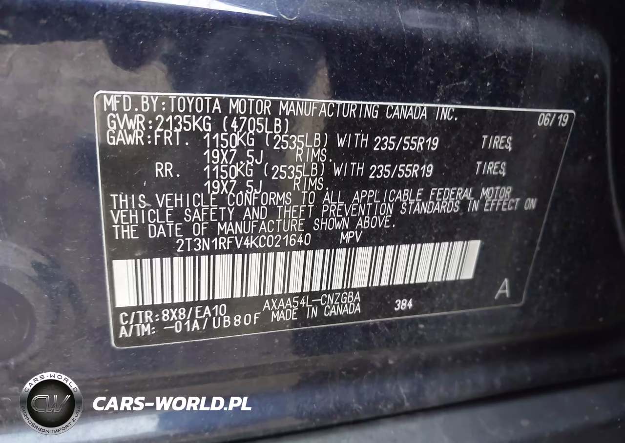 2019 Toyota Rav4 Limited VIN:2T3N1RFV4KC021640 - 9