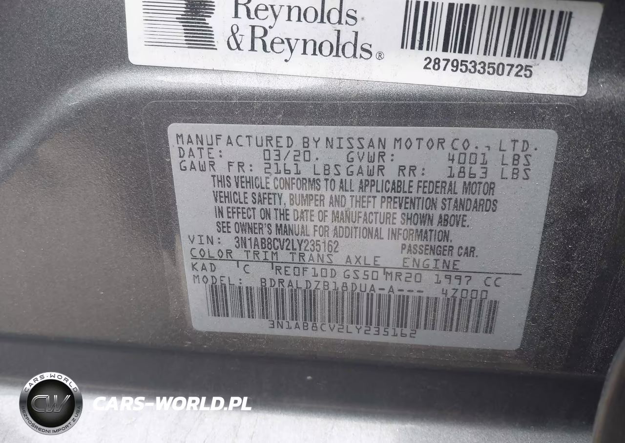 2020 Nissan Sentra Sv Xtronic Cvt VIN:3N1AB8CV2LY235162 - 9