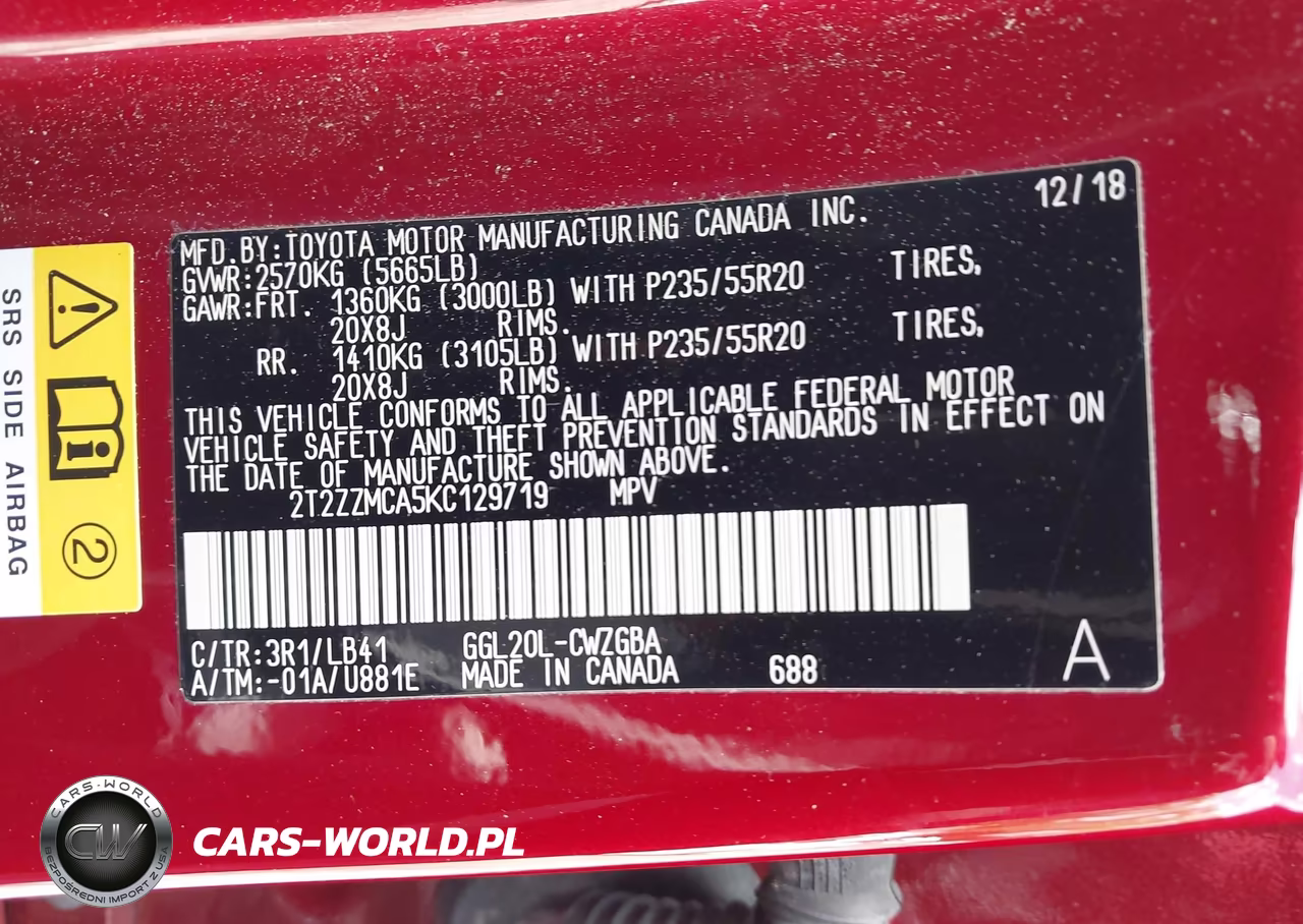 2019 Lexus Rx 350 VIN:2T2ZZMCA5KC129719 - 9