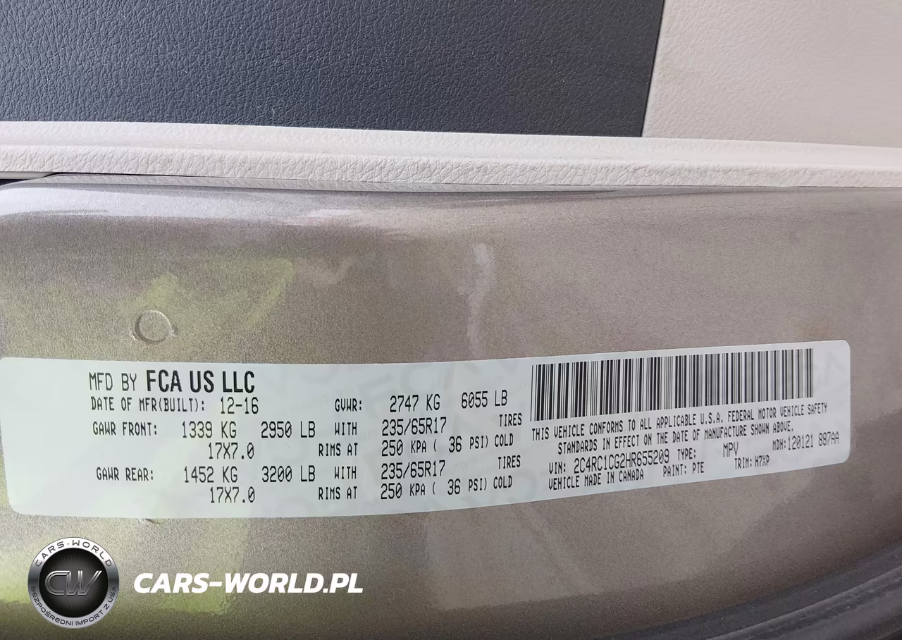 2017 Chrysler Pacifica Lx VIN:2C4RC1CG2HR655209 - 9