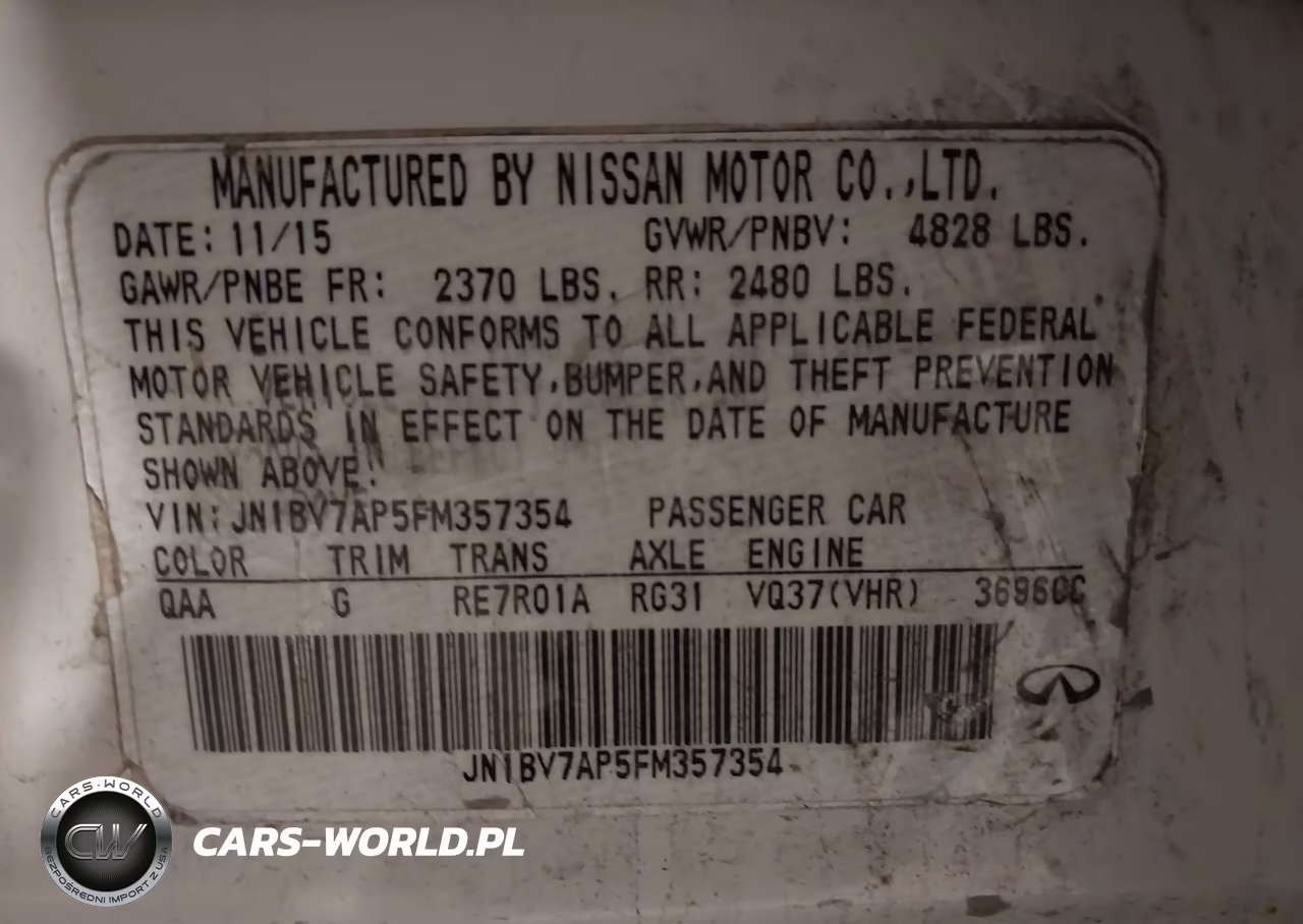 2015 Infiniti Q50 Sport VIN:JN1BV7AP5FM357354 - 9