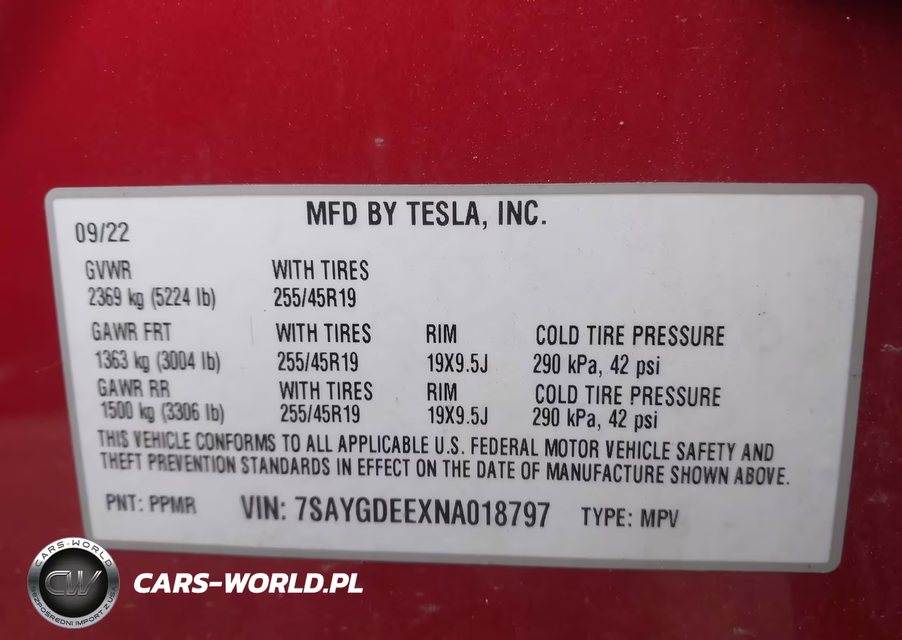 2022 Tesla Model Y Long Range Dual Motor All-Wheel Drive VIN:7SAYGDEEXNA018797 - 9