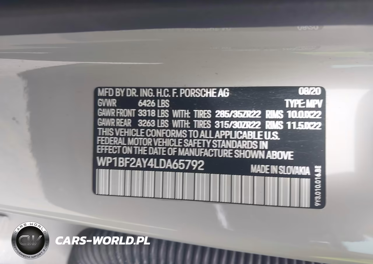 2020 Porsche Cayenne Coupe Turbo VIN:WP1BF2AY4LDA65792 - 9