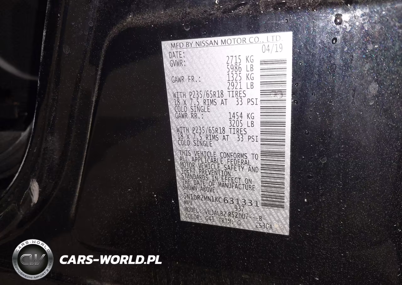 2019 Nissan Pathfinder S VIN:5N1DR2MN1KC631331 - 9