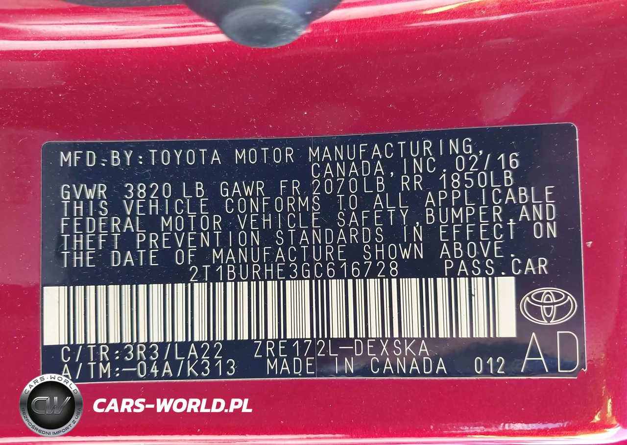 2016 Toyota Corolla S Premium VIN:2T1BURHE3GC616728 - 9