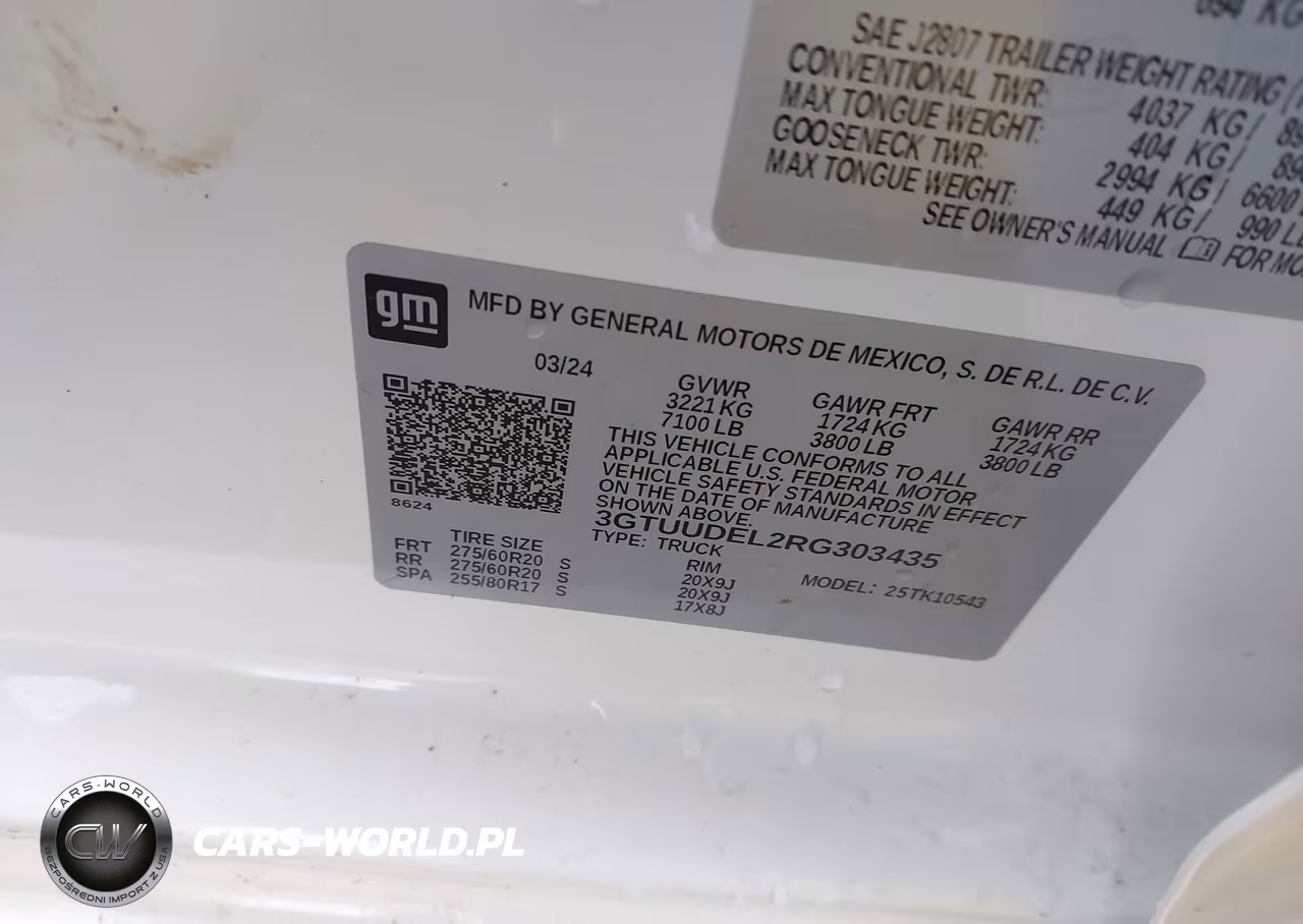 2024 GMC Sierra 1500 VIN:3GTUUDEL2RG303435 - 9
