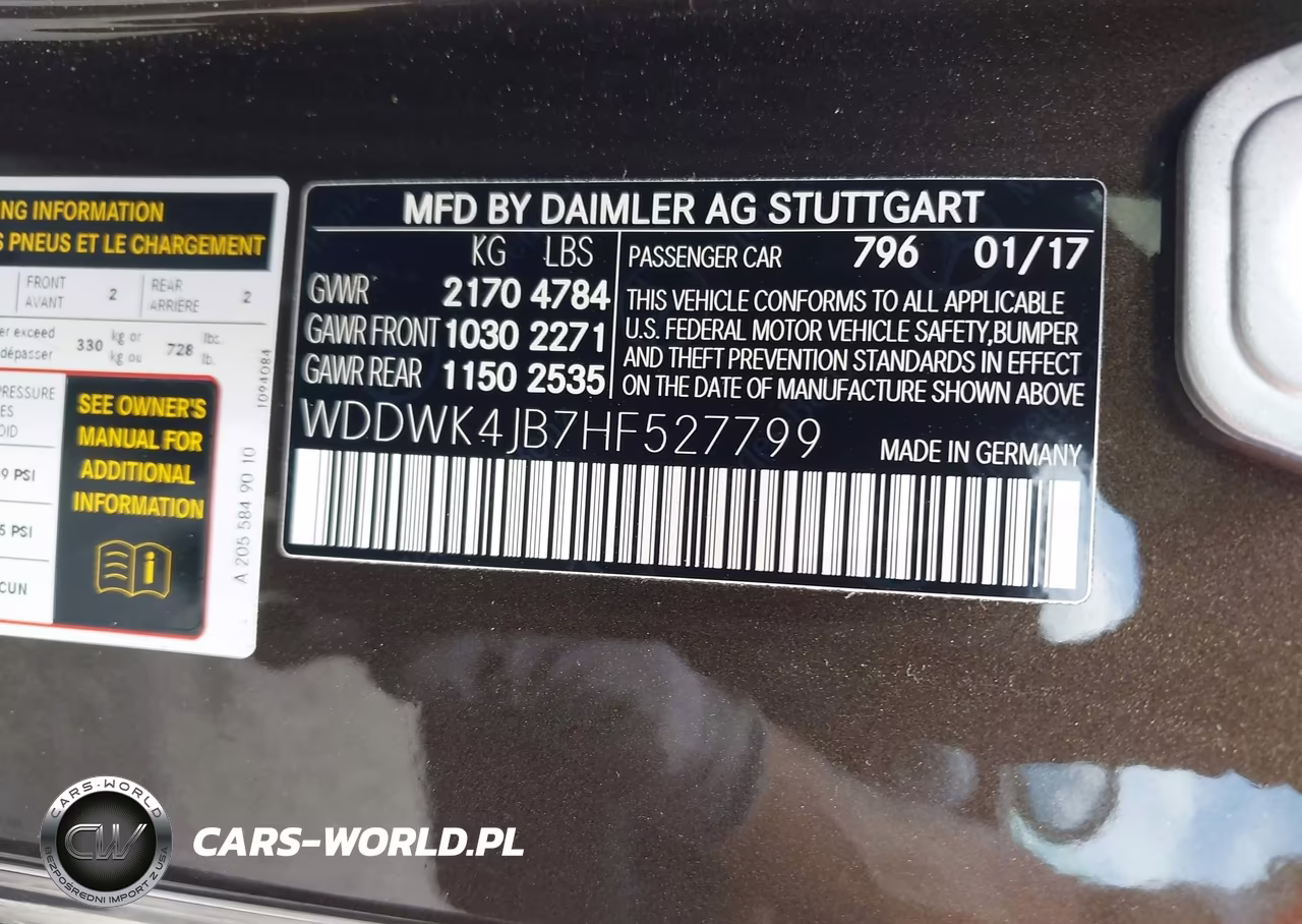 2017 Mercedes-Benz C 300 VIN:WDDWK4JB7HF527799 - 9