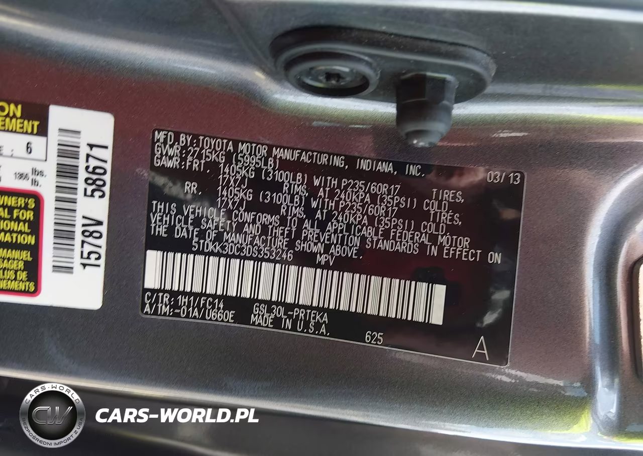 2013 Toyota Sienna Le V6 8 Passenger VIN:5TDKK3DC3DS353246 - 9