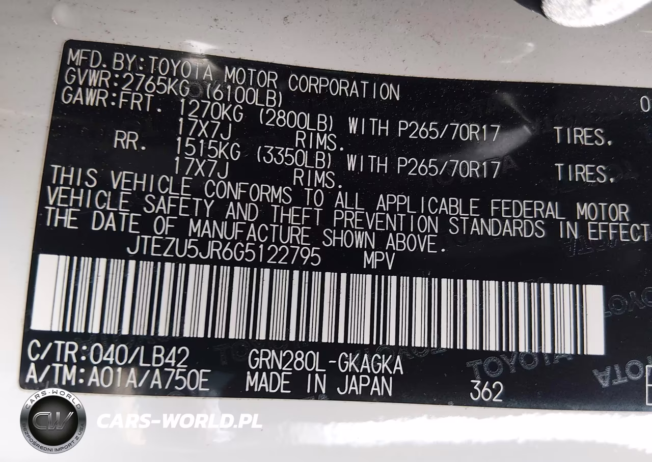 2016 Toyota 4Runner Sr5 Premium VIN:JTEZU5JR6G5122795 - 9