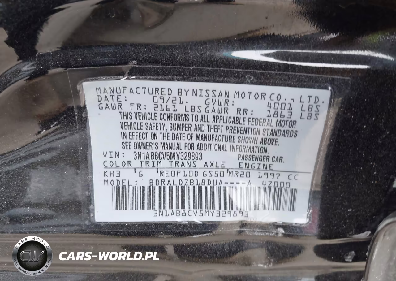 2021 Nissan Sentra Sv Xtronic Cvt VIN:3N1AB8CV5MY329893 - 9