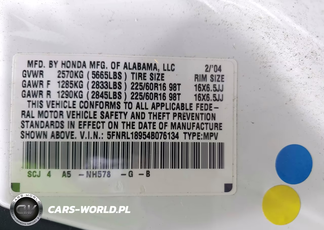 2004 Honda Odyssey Ex-L VIN:5FNRL18954B076134 - 9
