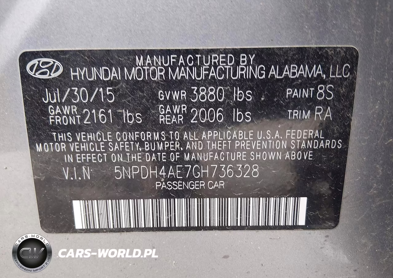 2016 Hyundai Elantra Se VIN:5NPDH4AE7GH736328 - 9