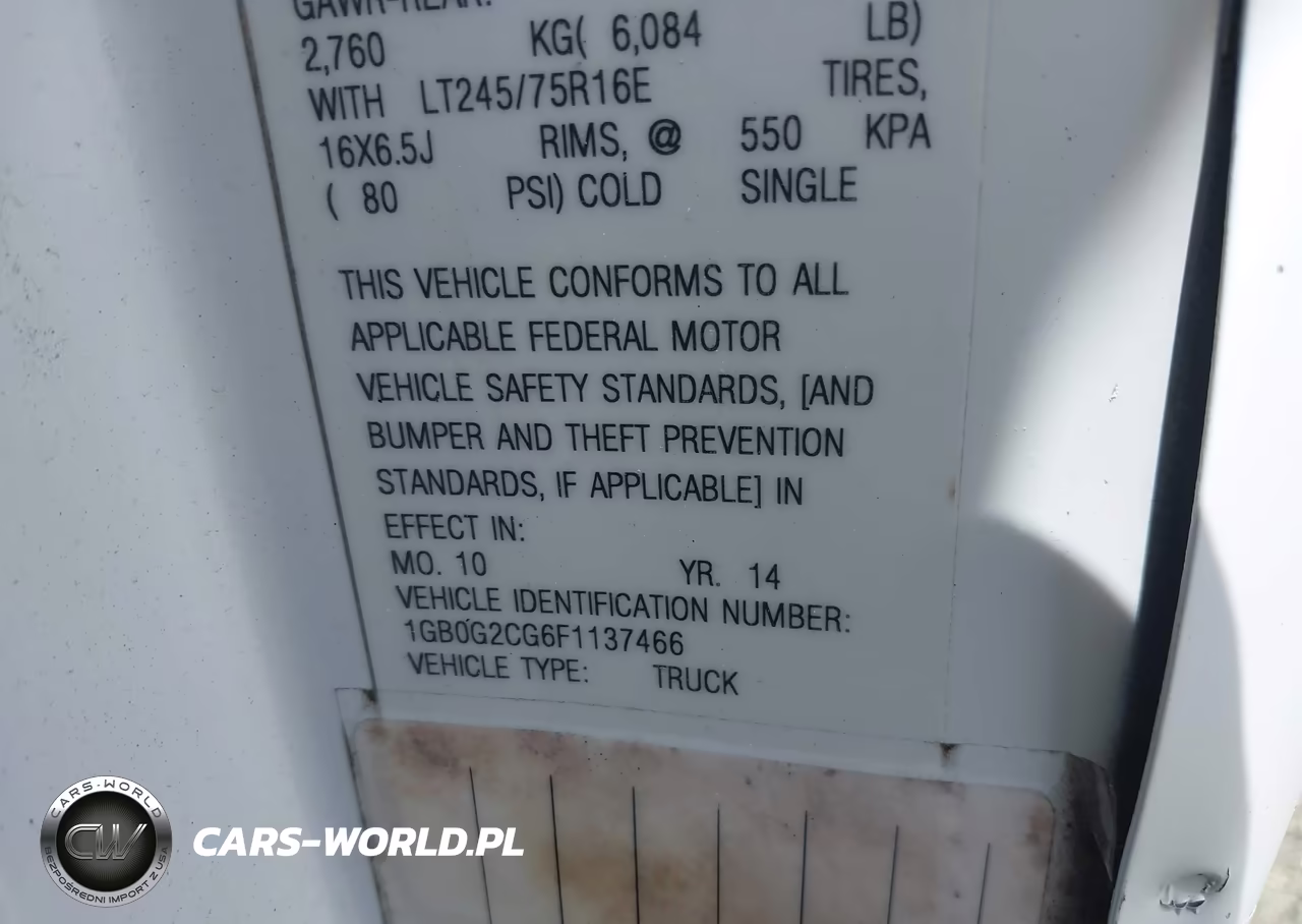 2015 Chevrolet Express Cutaway 3500 VIN:1GB0G2CG6F1137466 - 9