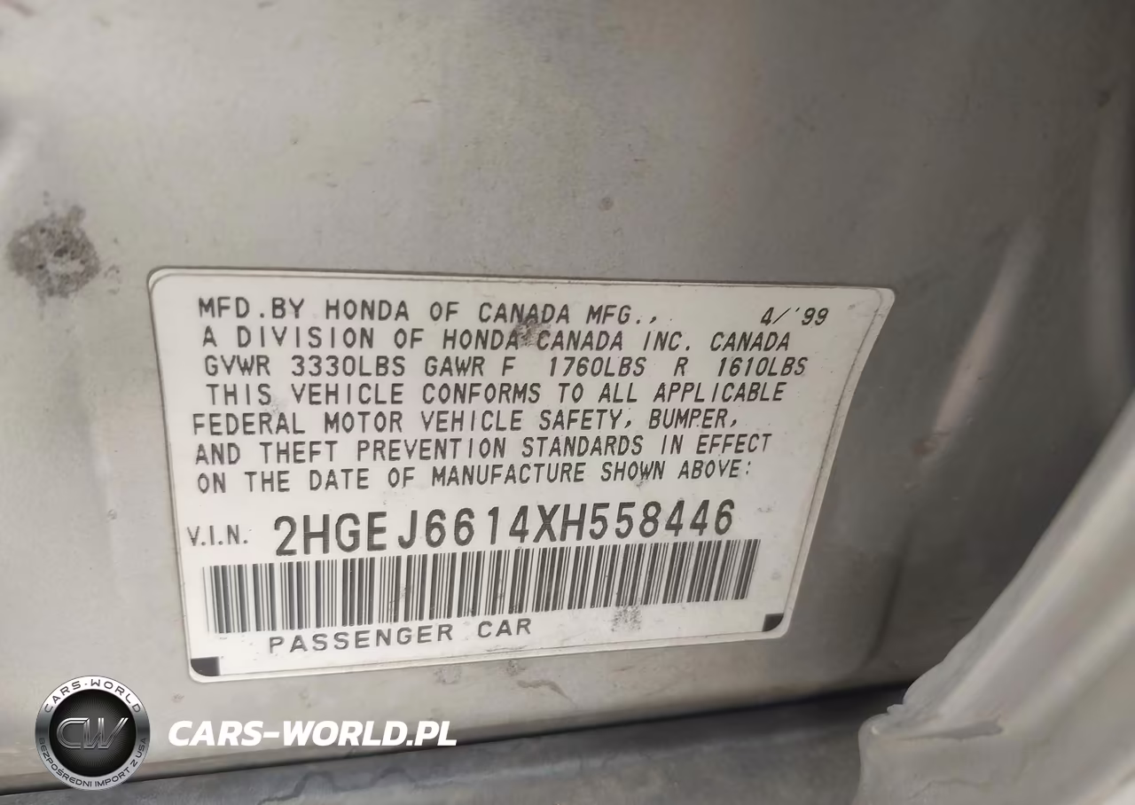 1999 Honda Civic Value Package VIN:2HGEJ6614XH558446 - 9