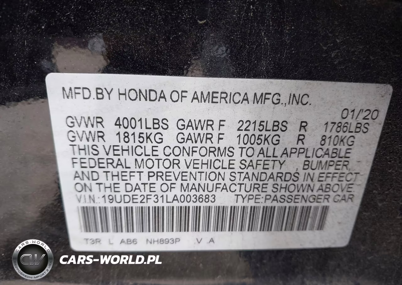 2020 Acura Ilx Standard VIN:19UDE2F31LA003683 - 9