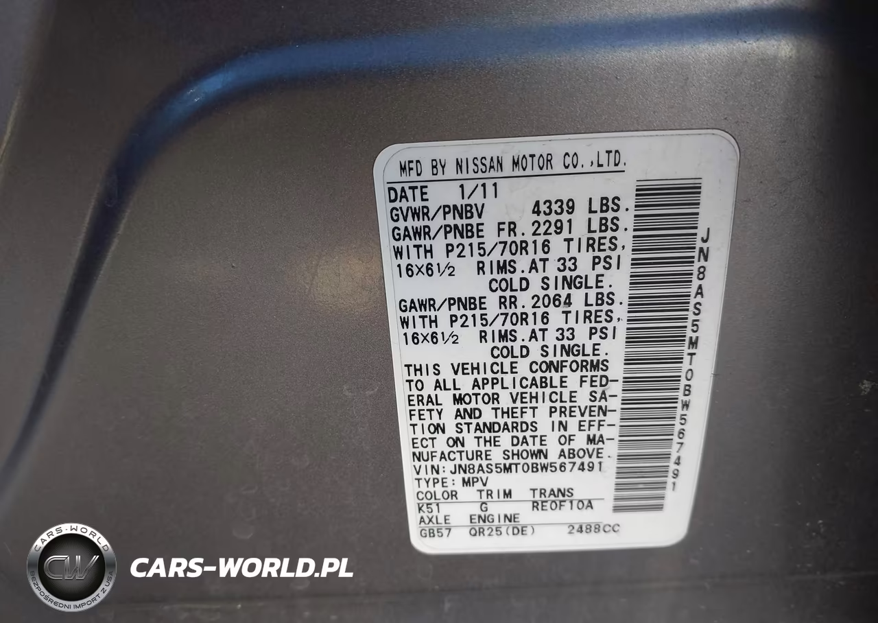 2011 Nissan Rogue S VIN:JN8AS5MT0BW567491 - 9