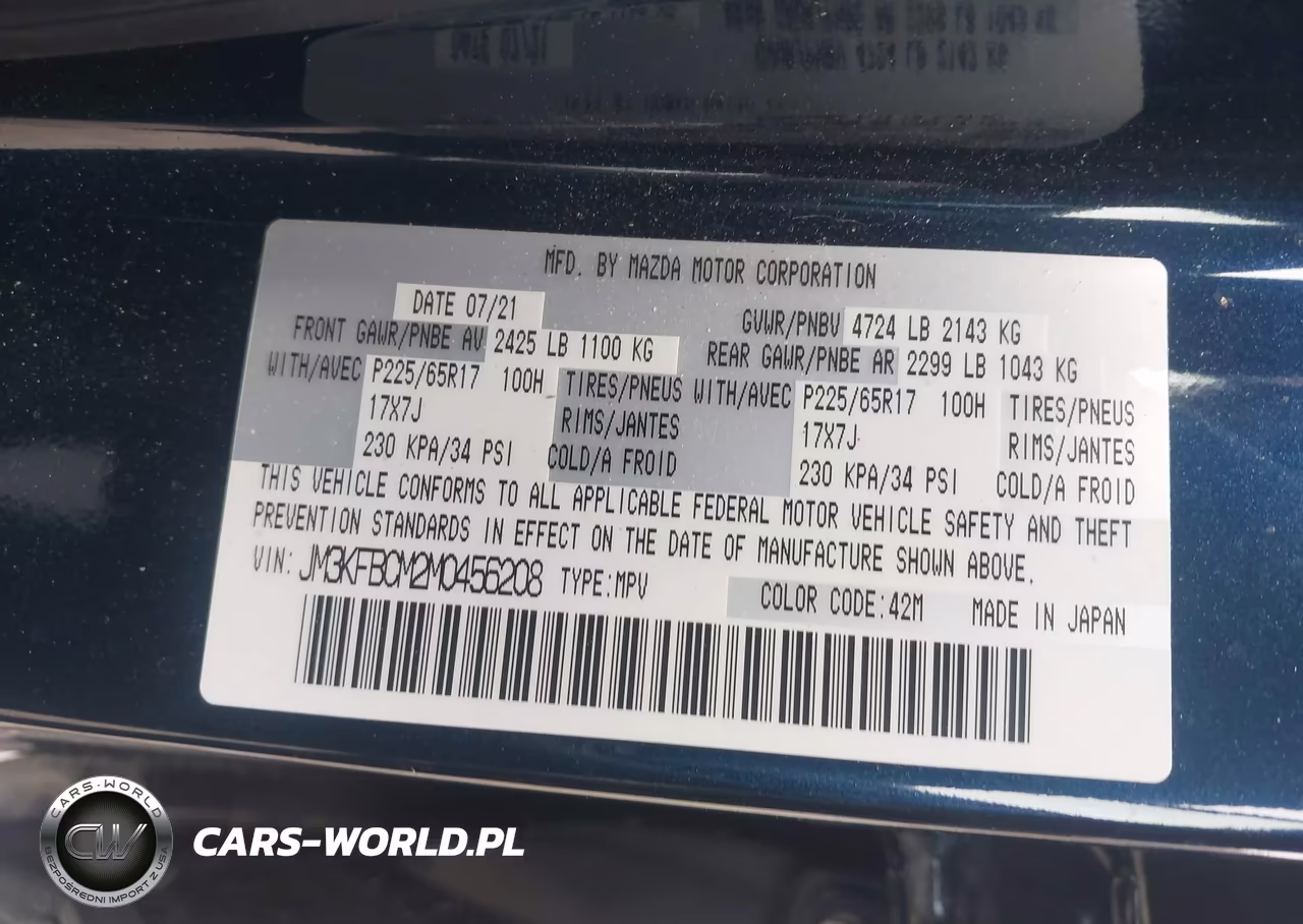 2021 Mazda Cx-5 Touring VIN:JM3KFBCM2M0456208 - 9